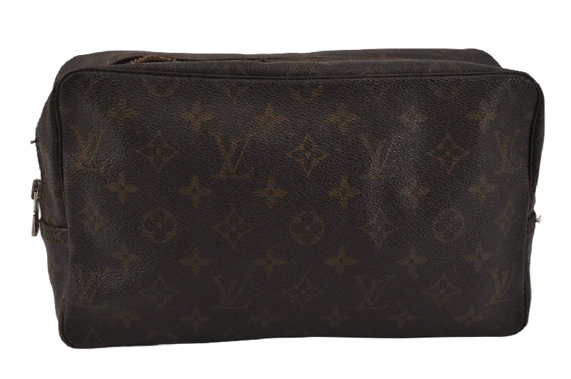 Authentic Louis Vuitton Monogram Trousse Toilette 28 Clutch Bag M47522 LV 3308K