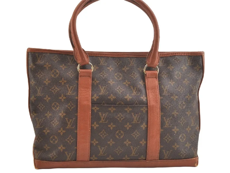 Auth Louis Vuitton Monogram Sac Weekend PM Vintage Tote Hand Bag M42425 LV 2930K