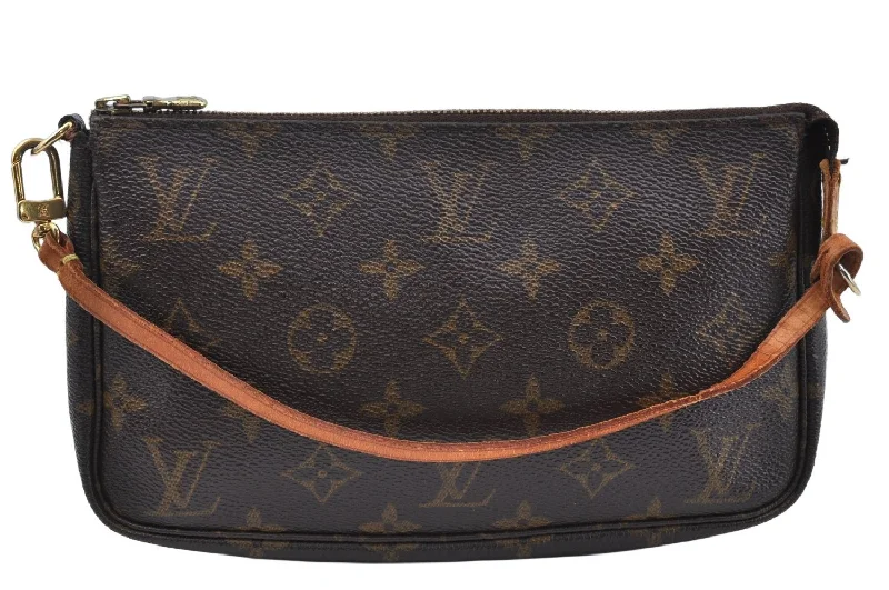 Authentic Louis Vuitton Monogram Pochette Accessoires Pouch M51980 LV L0170