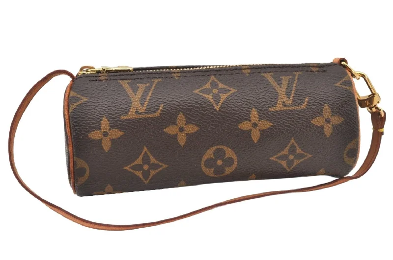 Authentic Louis Vuitton Monogram Papillon Pouch LV  4041K