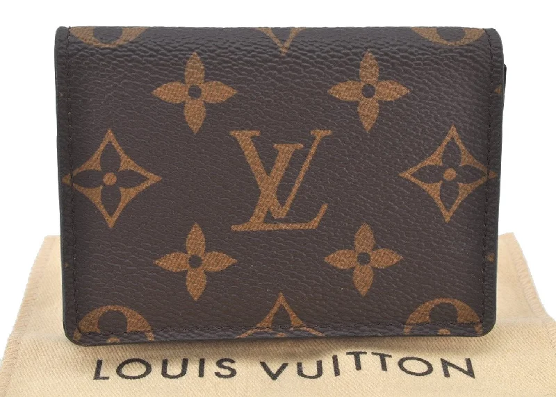 Auth Louis Vuitton Monogram Enveloppe Carte de Visite Card Case M63801 LV 4015K