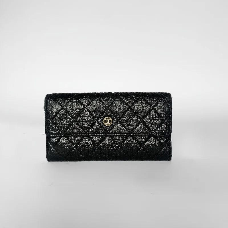 Chanel Long Wallet Enamel Leather