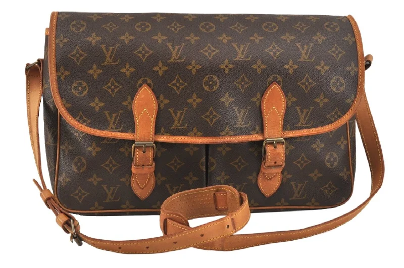 Authentic Louis Vuitton Monogram Gibeciere GM Shoulder Cross Bag M42246 LV 3032K