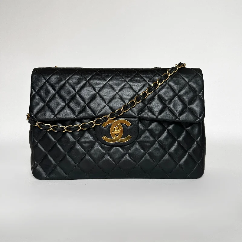 Chanel Classic Flap Bag Maxi Lambskin Leather