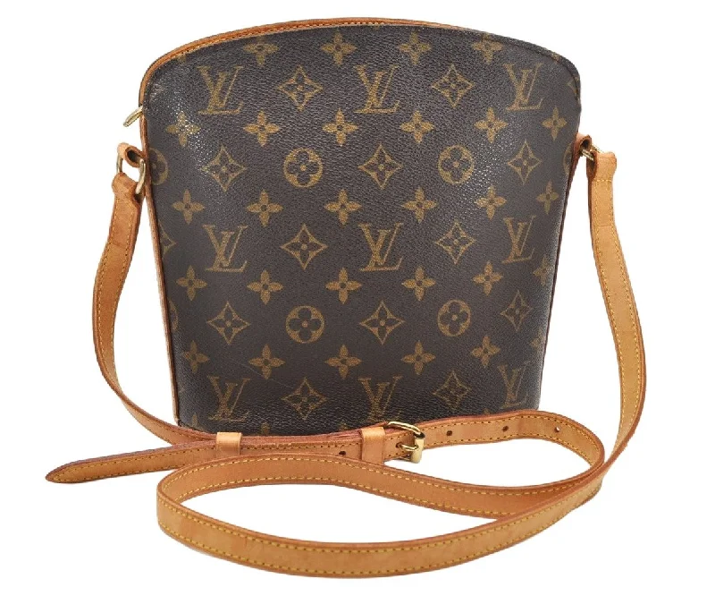 Authentic Louis Vuitton Monogram Drouot Shoulder Cross Body Bag M51290 LV 3648K