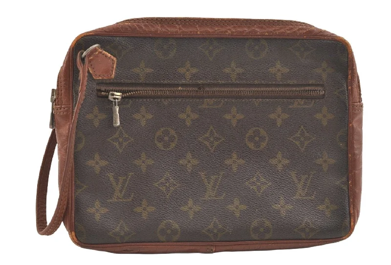 Authentic Louis Vuitton Monogram Pochette Sport Clutch Bag Old Model Junk 3334K