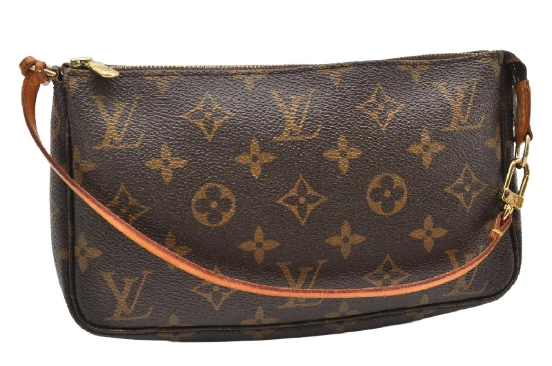 Authentic Louis Vuitton Monogram Pochette Accessoires Pouch M51980 LV 3902K