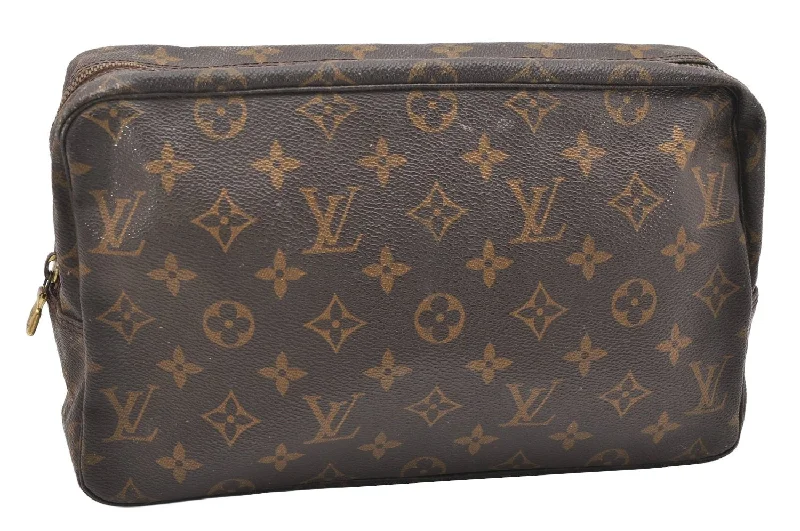 Auth Louis Vuitton Monogram Trousse Toilette 28 Clutch Bag M47522 Junk 4002K