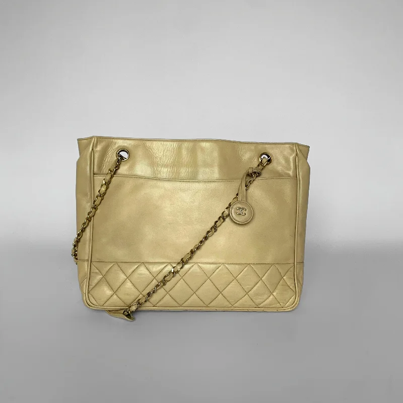 Chanel Shopper Lambskin Leather