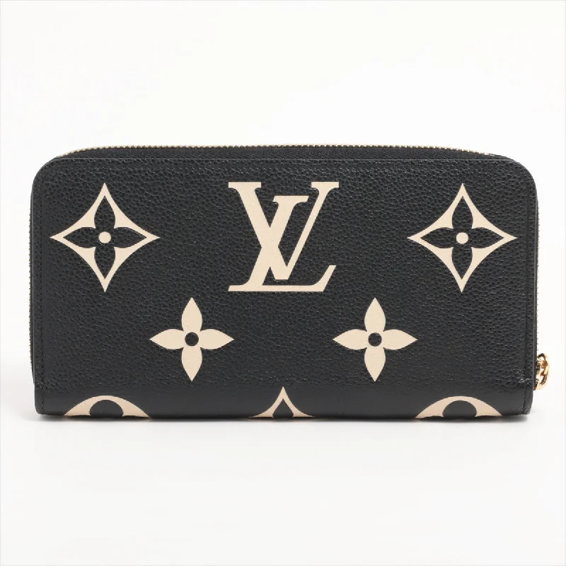 Louis Vuitton Bi-Color Monogram Implant Zippyr Wallet M80481 Noneir Round Zipper Wallet