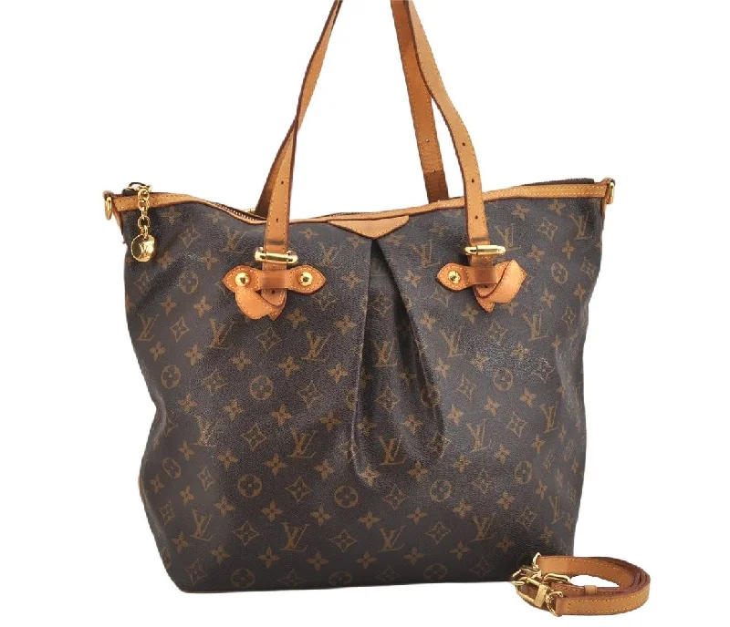 Authentic Louis Vuitton Monogram Palermo GM Shoulder Tote Bag M40146 LV 3068K