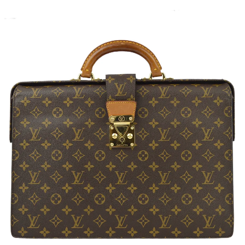 Louis Vuitton 1998 Monogram Serviette Fermoir Business Handbag M53305