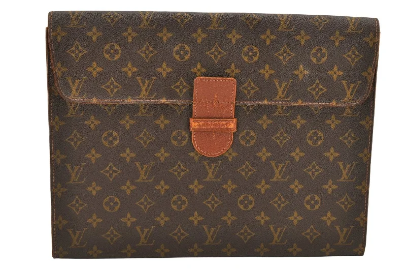 Authentic Louis Vuitton Monogram Poche Ministre Document Case Old Model LV 3204K