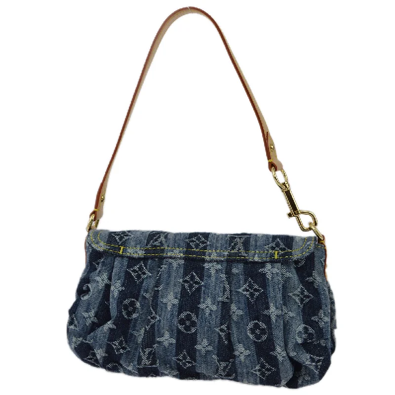 Louis Vuitton 2006 Mini Pleaty Handbag Monogram Denim Blue M95333