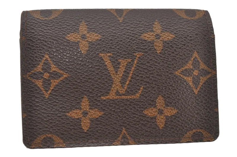 Auth Louis Vuitton Monogram Enveloppe Carte de Visite Card Case M62920 LV 4066K