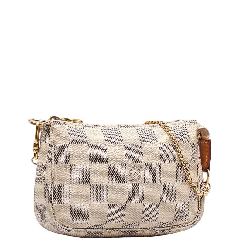 Louis Vuitton Damier Azur Mini Pochette Accessories Accessory Pochette N58010 White