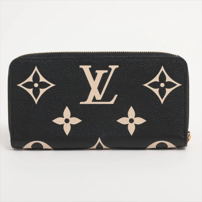 Louis Vuitton Bi-Color Monogram Implant Zippyr Wallet M80481 Noneir Round Zipper Wallet