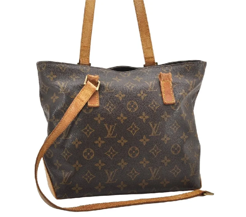 Authentic Louis Vuitton Monogram Cabas Piano Shoulder Tote Bag M51148 Junk 3035K