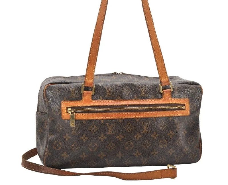 Authentic Louis Vuitton Monogram Cite GM Shoulder Bag M51181 LV Junk 3224K