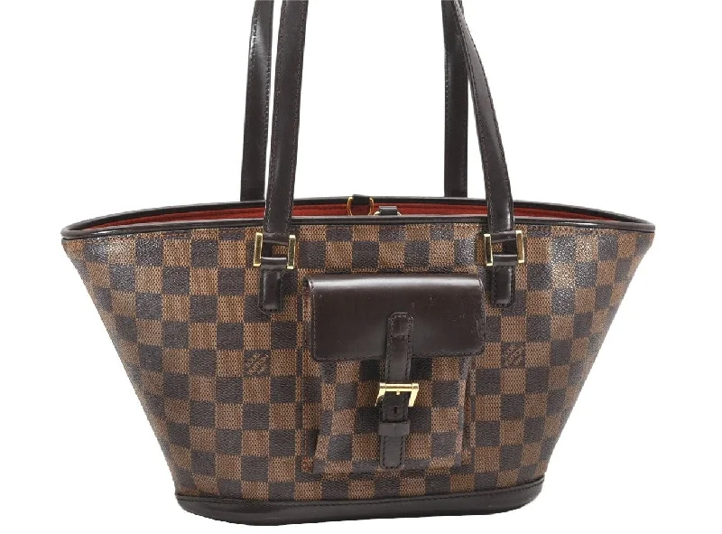 Authentic Louis Vuitton Damier Manosque PM Shoulder Tote Bag N51121 LV 3065K