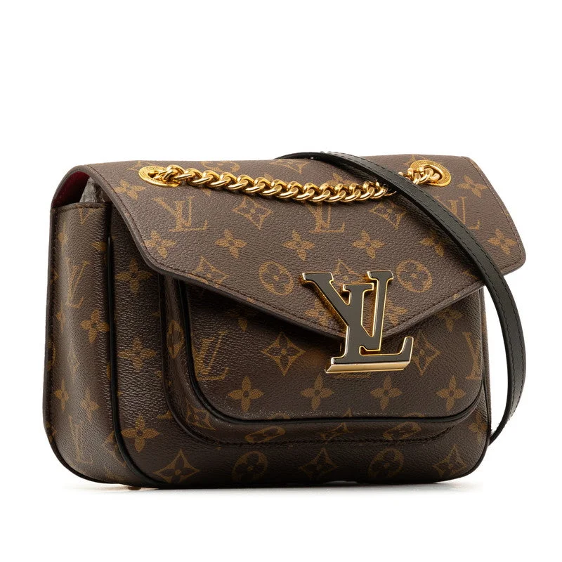 Louis Vuitton Monogram Patch Chain Shoulder Bag M45592 Brown