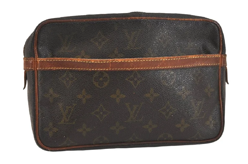 Authentic Louis Vuitton Monogram Compiegne 23 Clutch Hand Bag M51847 Junk 3267K