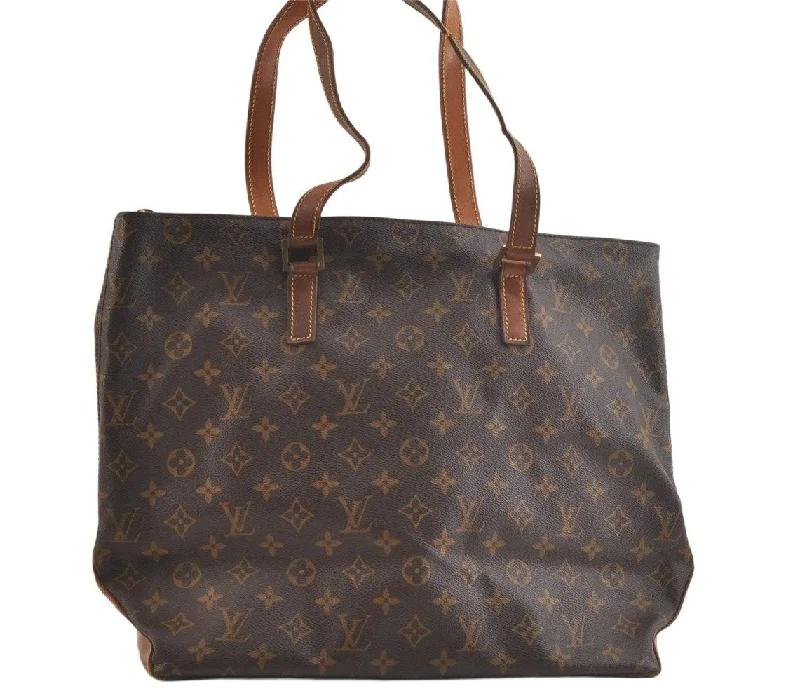 Authentic Louis Vuitton Monogram Cabas Mezzo Shoulder Tote Bag M51151 Junk 3046K