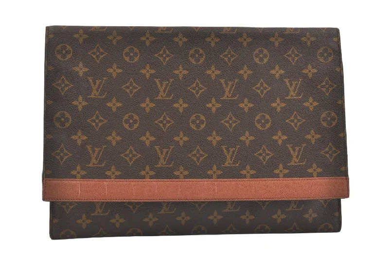 Authentic Louis Vuitton Monogram Porte Envelope Documents Case M51801 LV 3203K