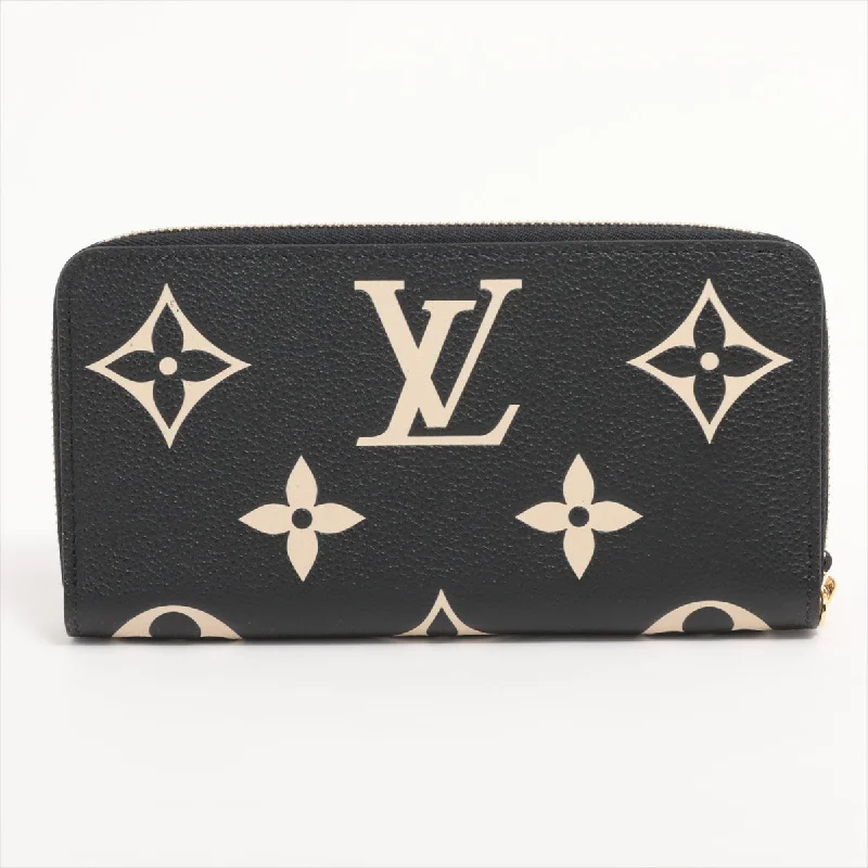 Louis Vuitton Bi-Color Monogram Implant Zippyr Wallet M80481 Noneir Round Zipper Wallet