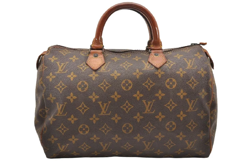 Authentic Louis Vuitton Monogram Speedy 30 Hand Boston Bag Old Model LV 3230K