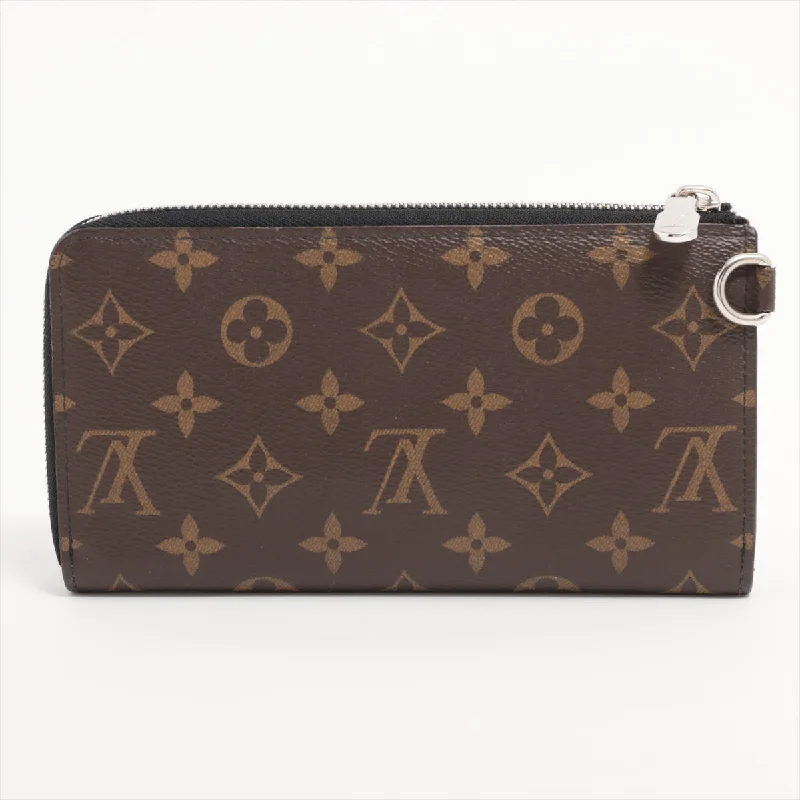 Louis Vuitton Monogram Makassar Zippyr Dragon M69407 Black X Brown Round Zipper Wallet