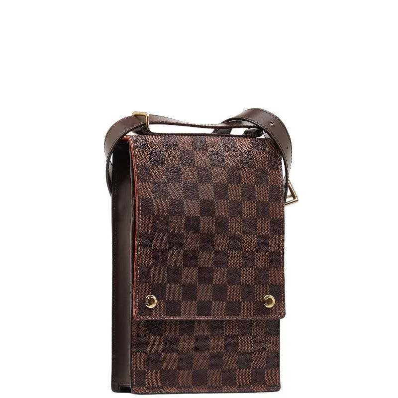 Louis Vuitton Damier Porte Blanc Shoulder Bag N45271 Brown