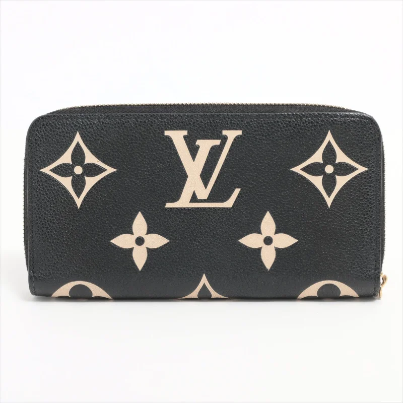 Louis Vuitton Bi-Color Monogram Implant Zippyr Wallet M80481 Noneir Round Zipper Wallet