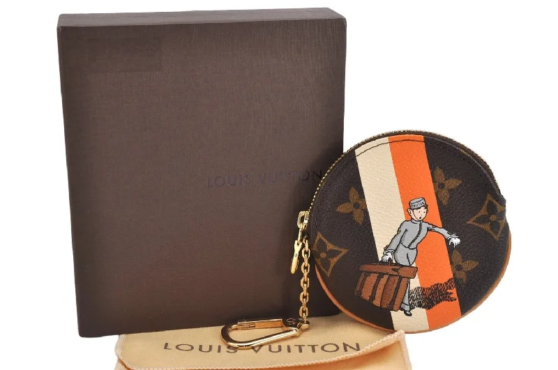 Auth Louis Vuitton Monogram Groom Porte Monnaie Rond Coin Purse M60037 Box 3064K