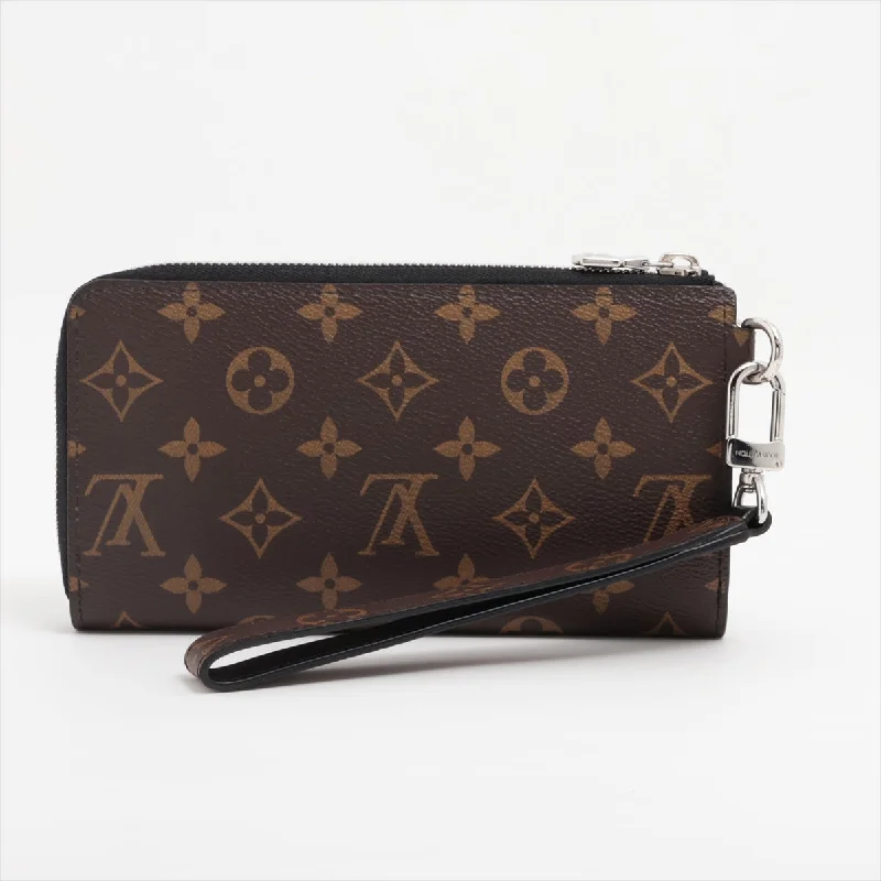 Louis Vuitton Monogram Makassar Zippy Dragon M69407 Black X Brown Round Zip Wallet