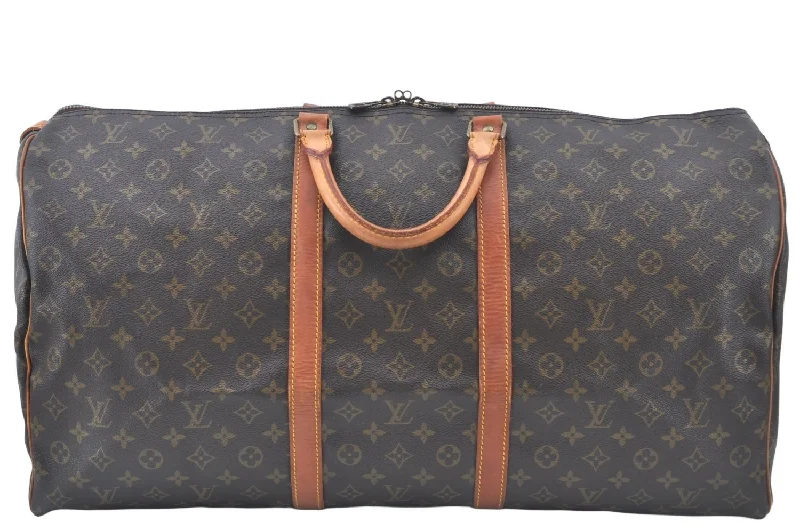 Authentic Louis Vuitton Monogram Keepall 60 Travel Boston Bag M41422 LV L0164