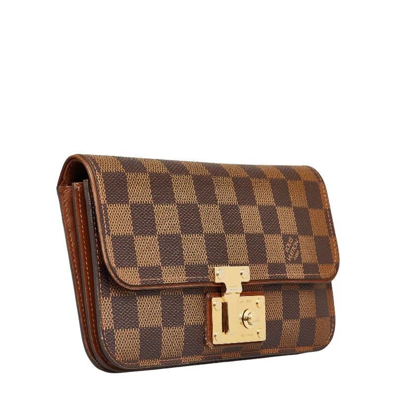 Louis Vuitton Damier Portefolio Ascot Long Wallet N63171 Eve Brown PVC  Louis Vuitton