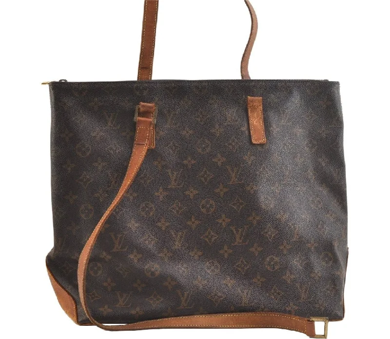 Authentic Louis Vuitton Monogram Cabas Mezzo Shoulder Tote Bag M51151 Junk 3054K