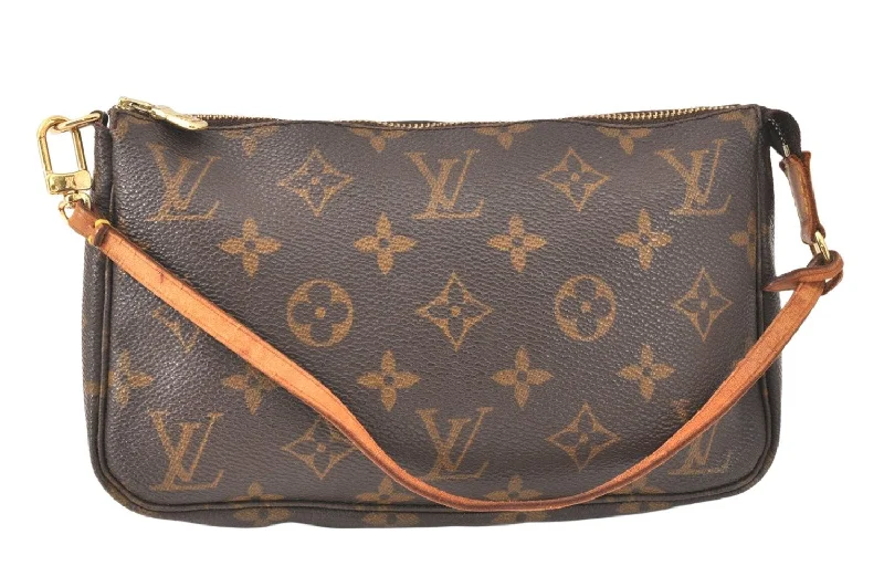 Authentic Louis Vuitton Monogram Pochette Accessoires Pouch M51980 LV 3939K