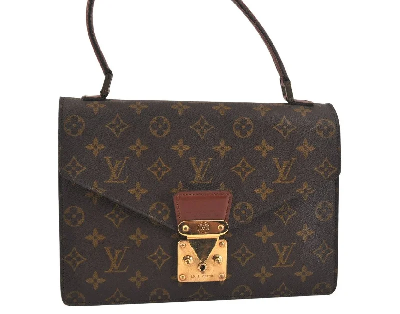 Authentic Louis Vuitton Monogram Concorde Hand Bag Purse M51190 LV 3482K