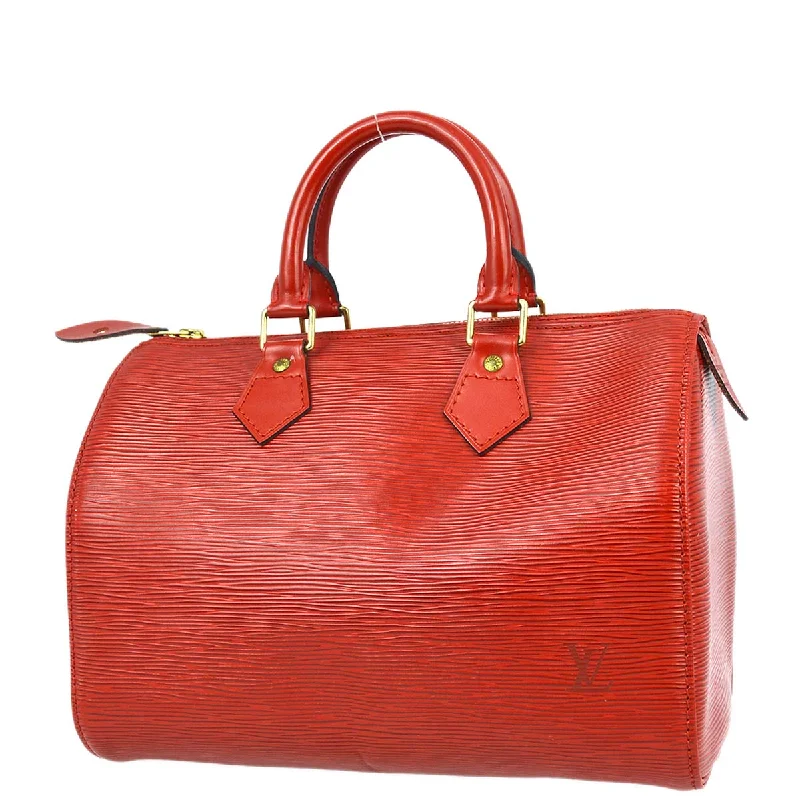 Louis Vuitton 1995 Red Epi Speedy 25 Handbag M43017