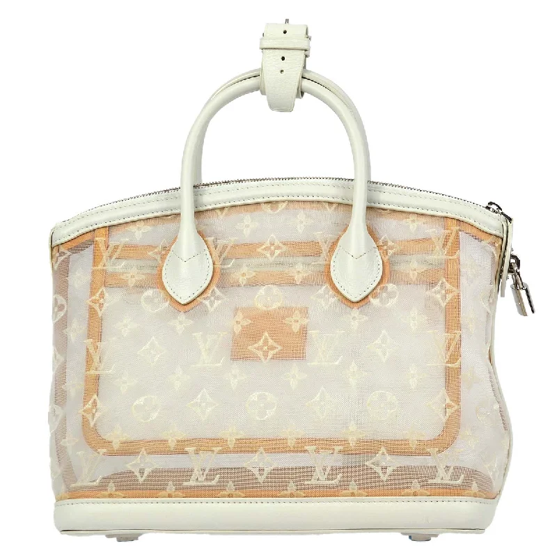 Louis Vuitton White Monogram Transparence Lockit Handbag M40699