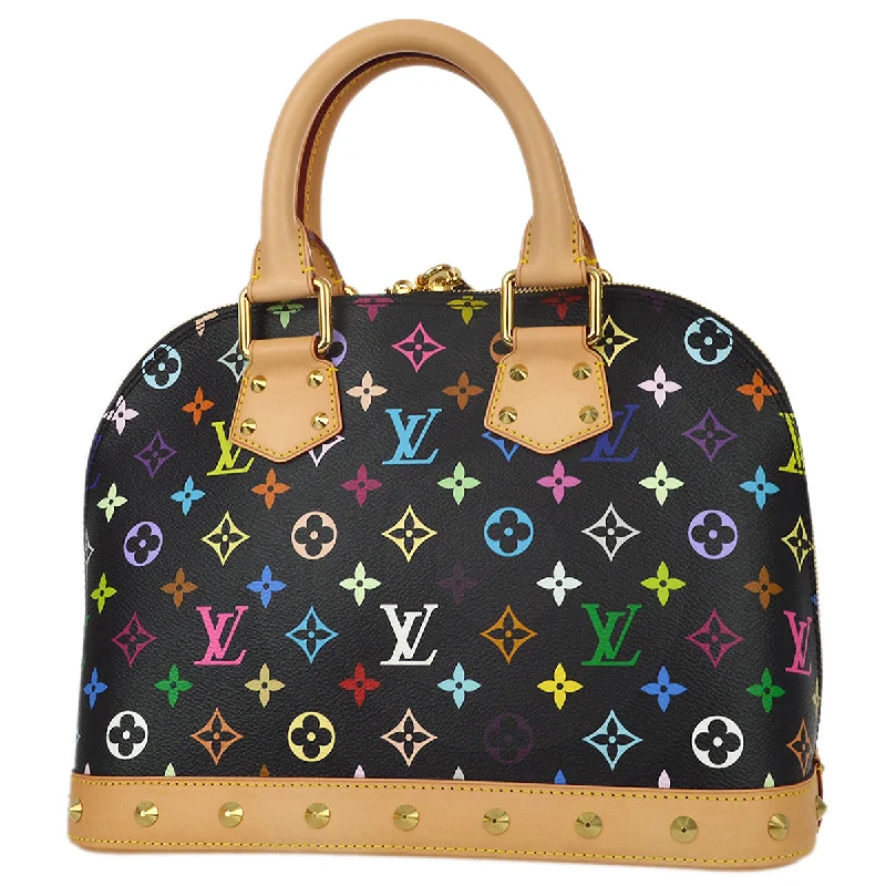 Louis Vuitton 2016 Black Monogram Multicolor Alma PM Handbag M40444