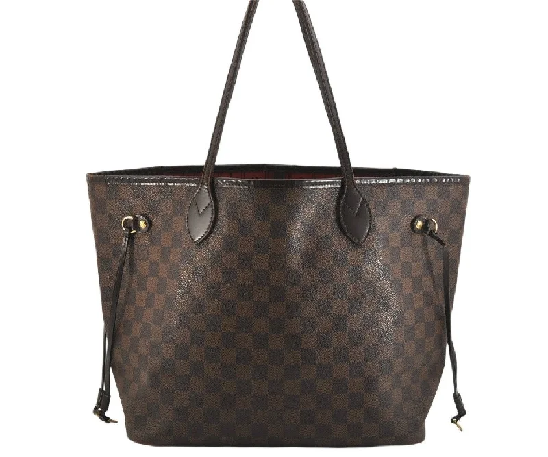 Authentic Louis Vuitton Damier Neverfull MM Shoulder Tote Bag N51105 LV 3650K