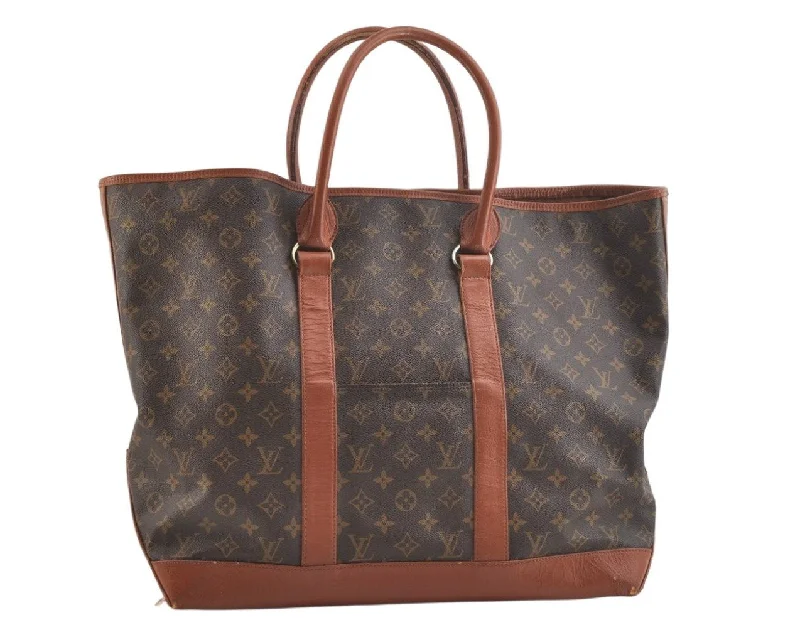 Auth Louis Vuitton Monogram Sac Weekend GM Vintage Tote Hand Bag M42420 LV 3363K