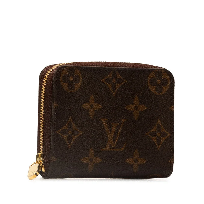 Louis Vuitton Monogram Zippy Coinpass Coincase M60067 Brown