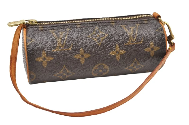 Authentic Louis Vuitton Monogram Papillon Pouch LV  3128K