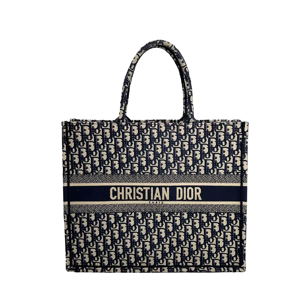 Dior Book Tote Oblique Large blau / sehr gut