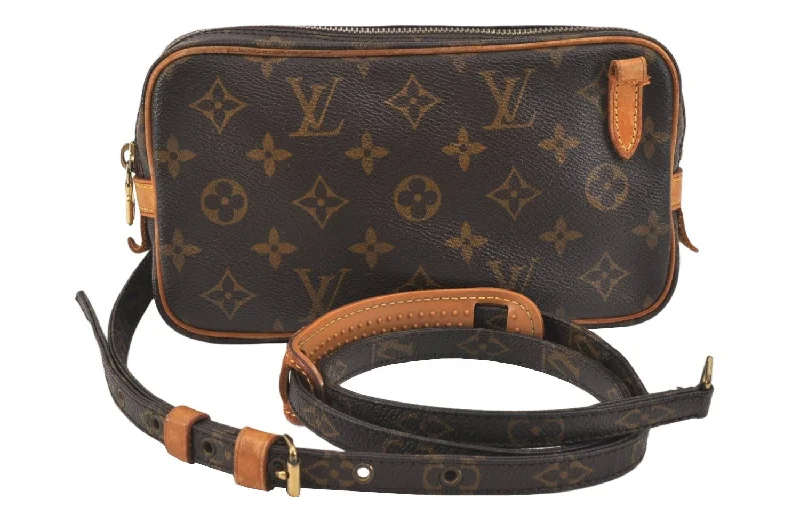 Auth Louis Vuitton Monogram Marly Bandouliere Shoulder Cross Bag M51828 LV 3315K