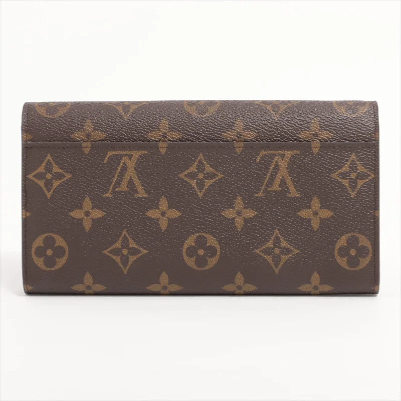 Louis Vuitton Monogram Portefoliosara M60531 Brown Long   Wallet